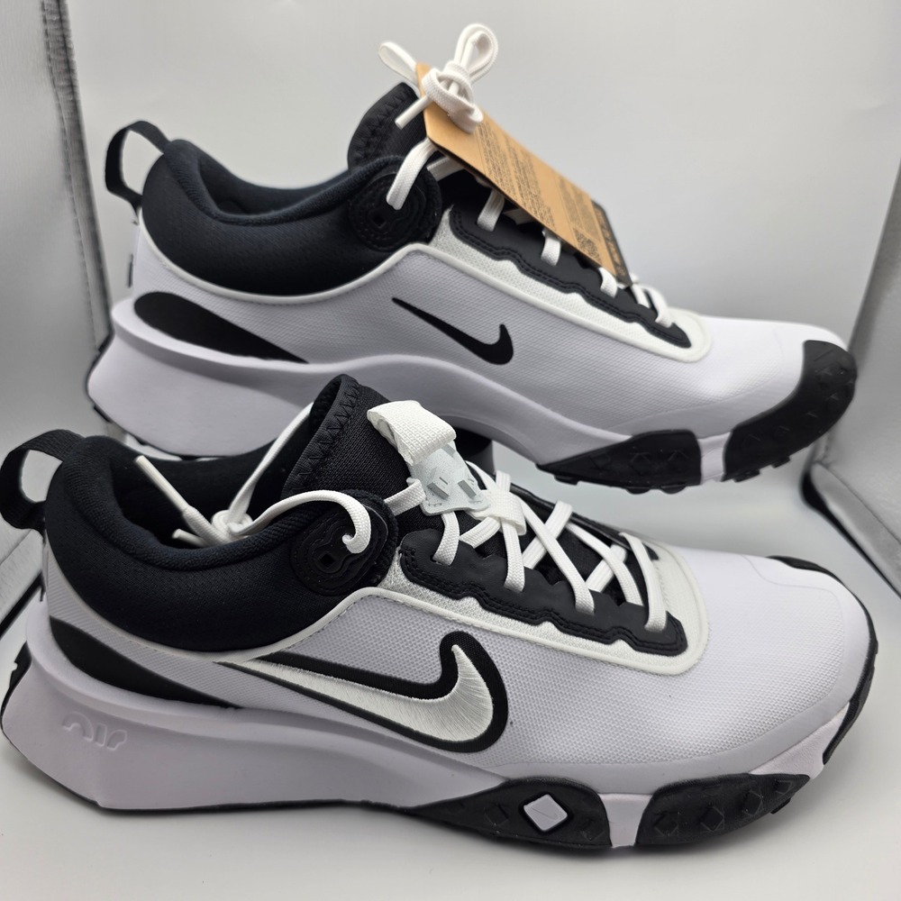 Nike Air Diamond Varsity Turf White Black Men 11 FN7454-102 Training Shoes NEW